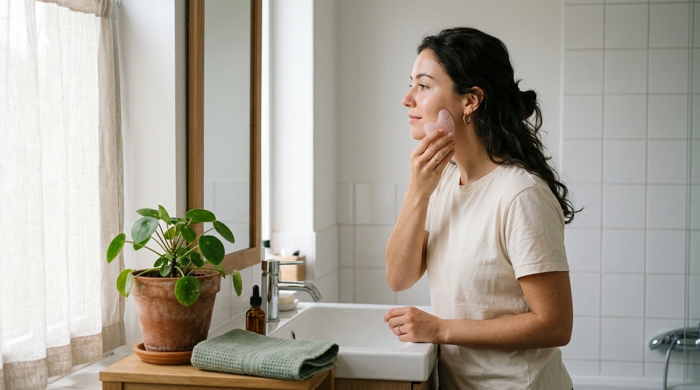 How to Gua Sha a Puffy Face: 5-Minute Routine